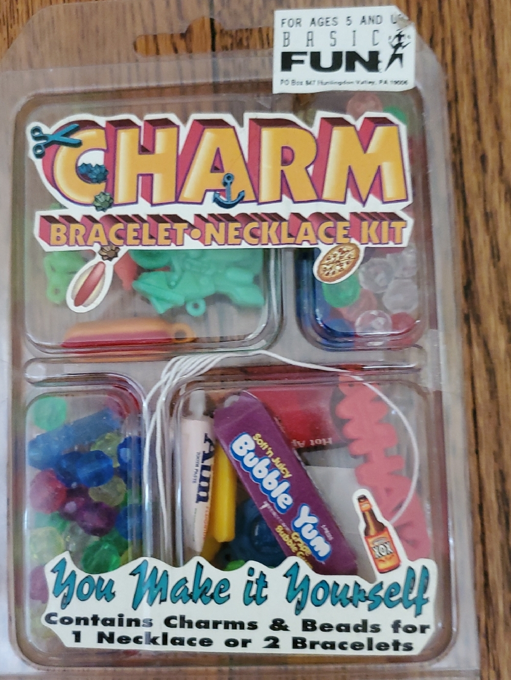 New - Vintage 1970's Kids Fun Charm Bracelet & Necklace